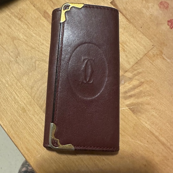 Cartier Brown and Gold Key & Card Holder